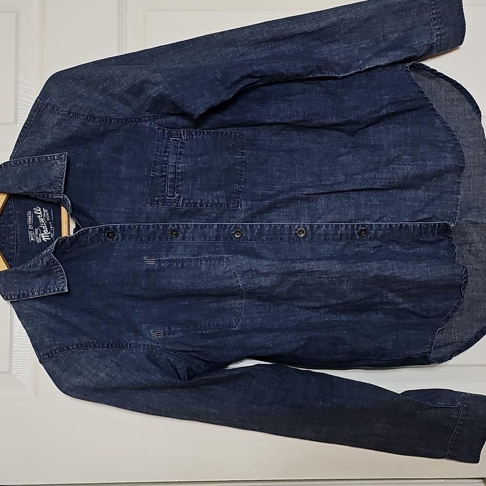 Madewell Cotton Denim Button Down Shirt